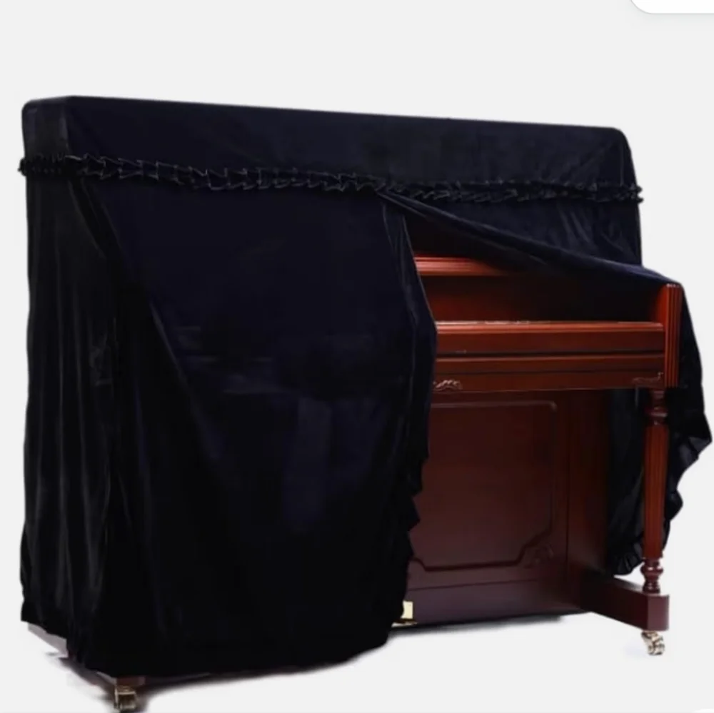 Upright Piano Cover - Portable Velvet Cloth Dustproofand Moisture Proof Cover